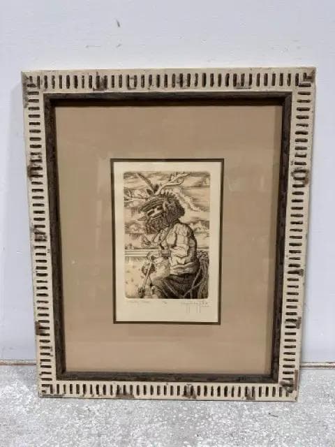 "Dancing Deer" Framed And Signed Lithograph Artwork