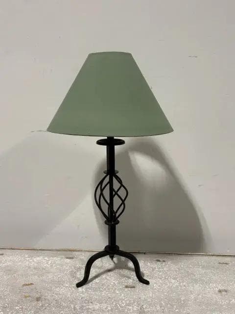 Iron Base With White Shade Table Lamp