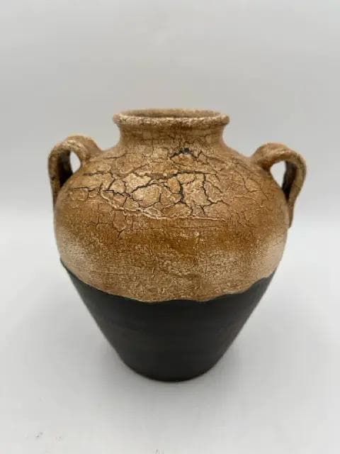 Black And Cream Terracotta Pot