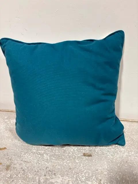 Multicolored Blue Floral Pillow - Thumbnail 2