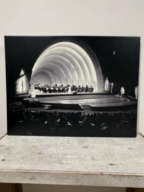 Hollywood Bowl Amphitheater Black And White Canvas Art - Thumbnail 2