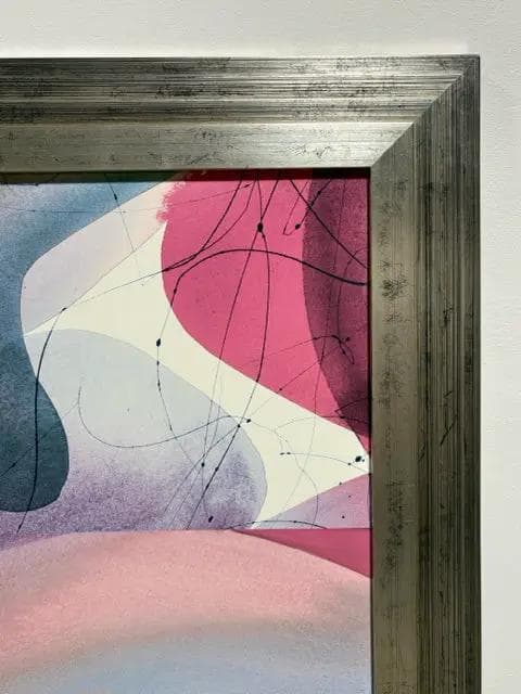 Layered Abstract In Silver Frame Wall Art - Thumbnail 3