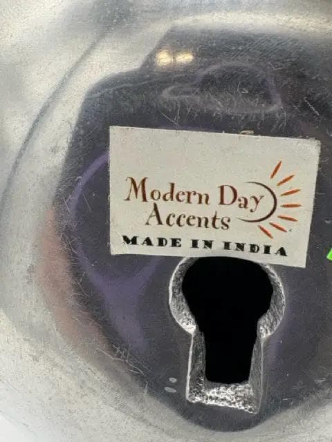 Modern Day Accents Metal Wall Sphere - Thumbnail 2