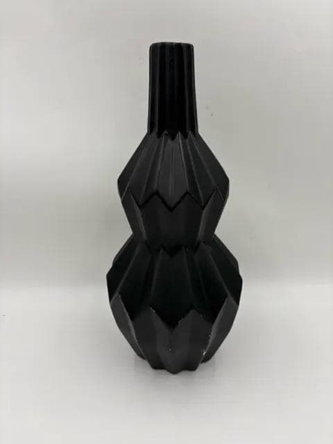 Textured Black Vase