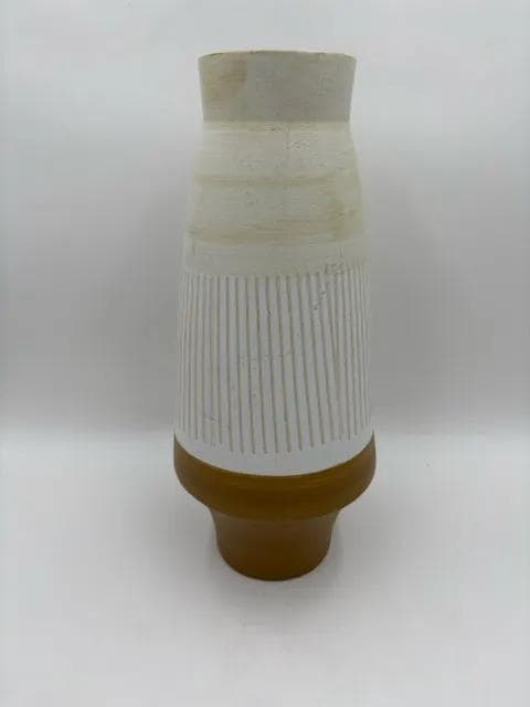 Textured Ivory And Tan Vase