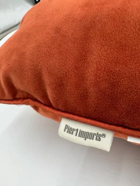 Pier 1 Orange Pillow - Thumbnail 2