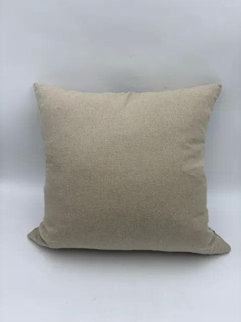 Villa Blue And Tan Linen Down Pillow - Thumbnail 3