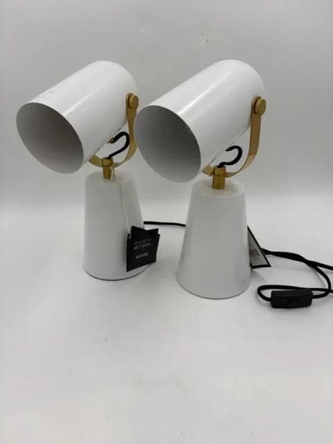 Set Of 2 Safavieh White Spot Light Table Lamps