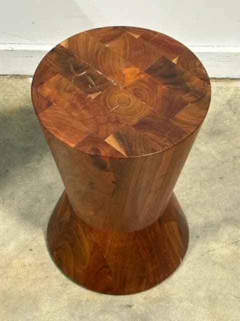 Wooden Drum Accent Table - Thumbnail 2