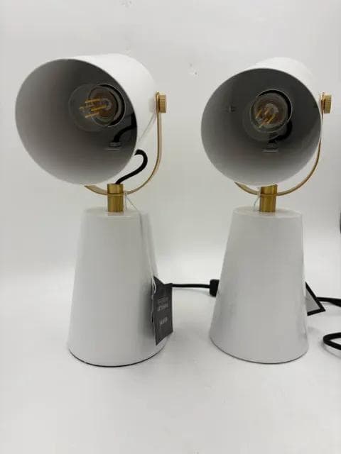 Set Of 2 Safavieh White Spot Light Table Lamps - Thumbnail 3