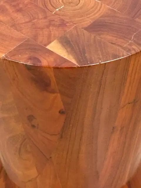 Wooden Drum Accent Table - Thumbnail 3