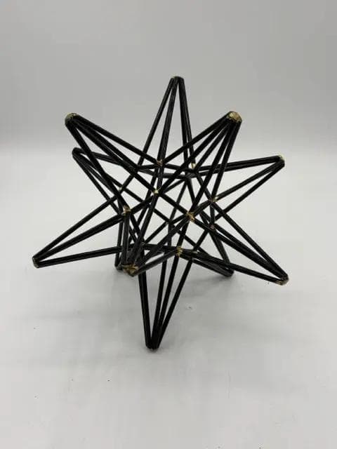 Geometric Black And Gold Metal Star