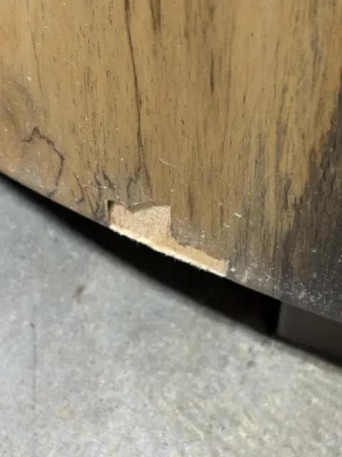 Hudson Round Drum Coffee Table (AS IS) - Thumbnail 6