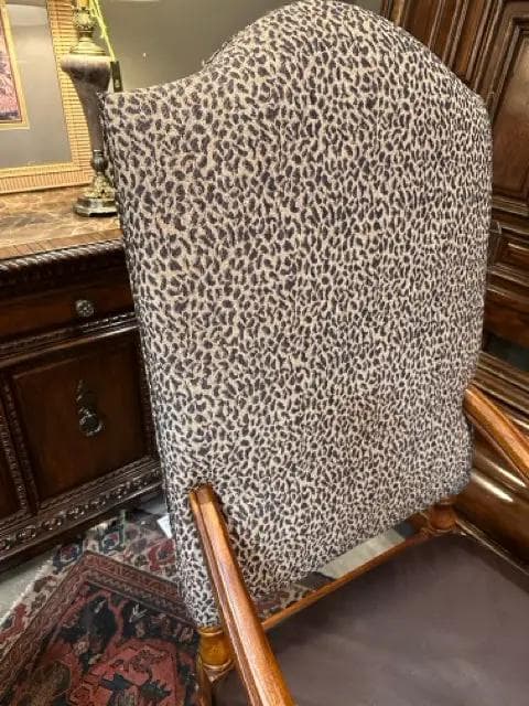 Leather And Animal Print Armchair - Thumbnail 3