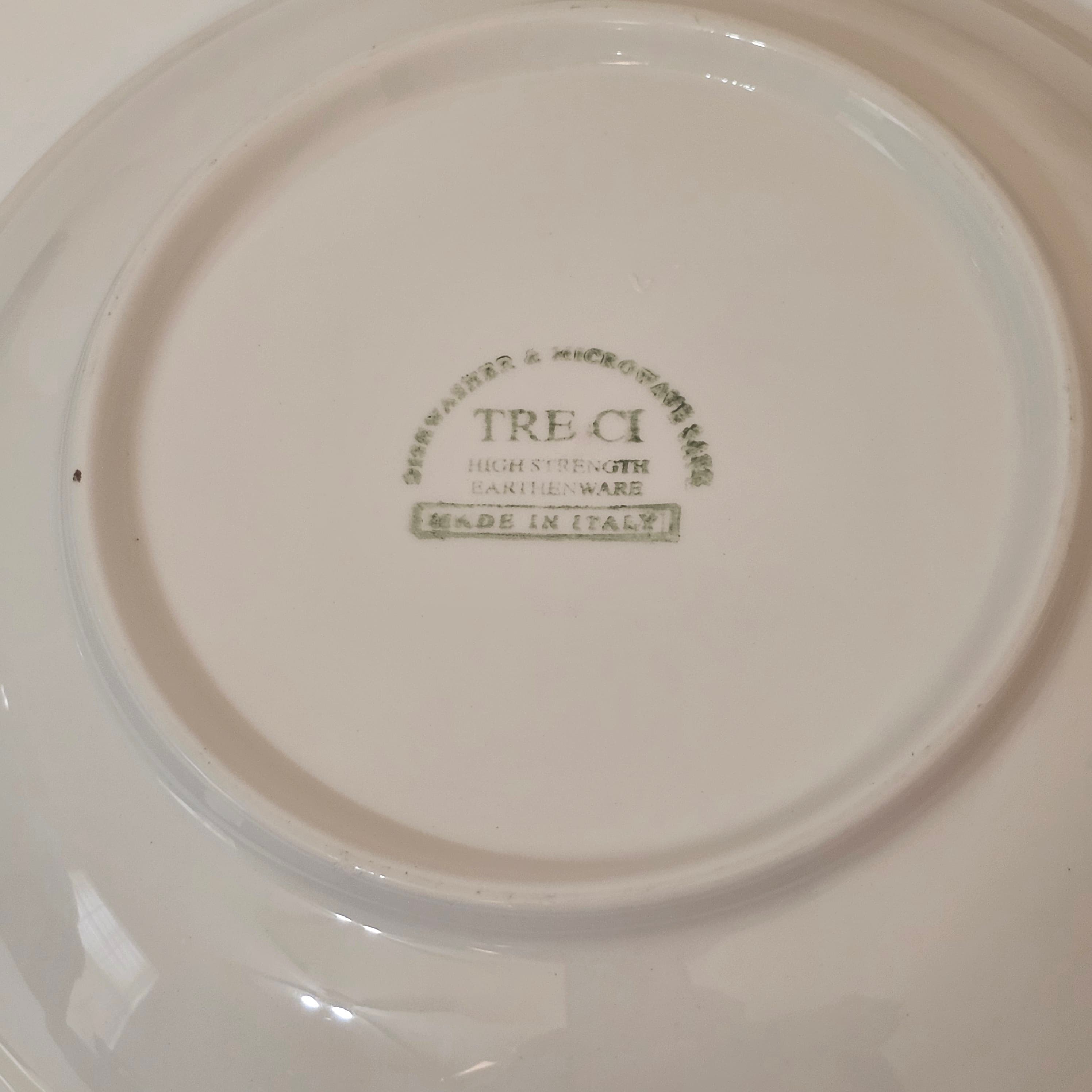 Tre Ci Italian Earthenware Striped Plates Set