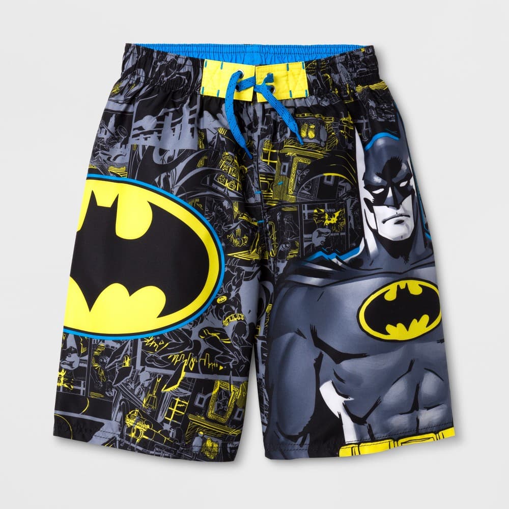 Boys' Batman Swim Trunks - L, Multicolored - Thumbnail 6