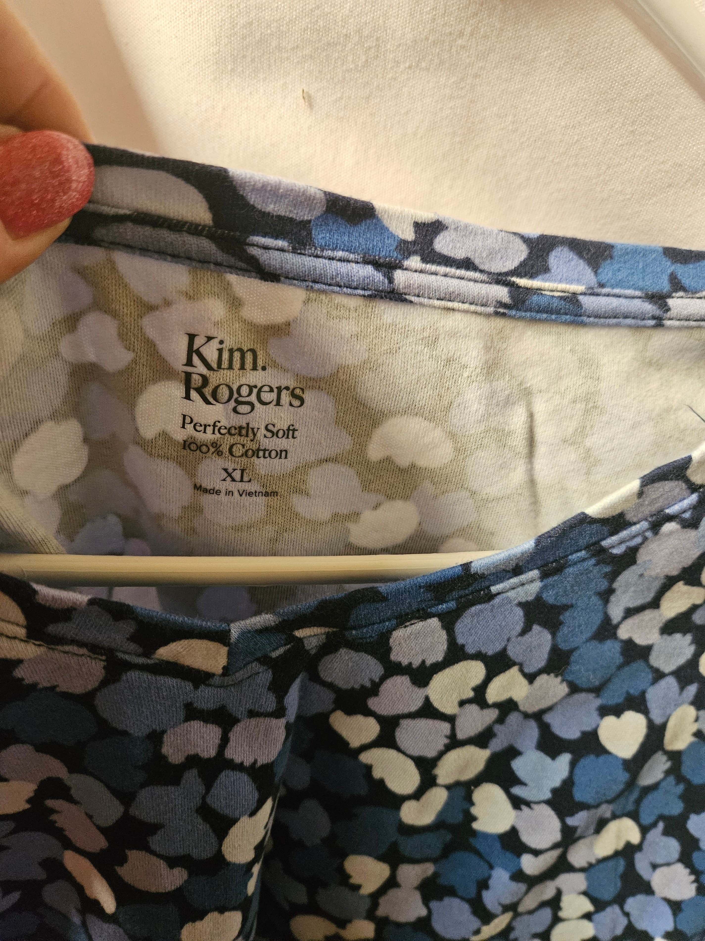 Kim Rogers Women's Floral Top XL - Thumbnail 3