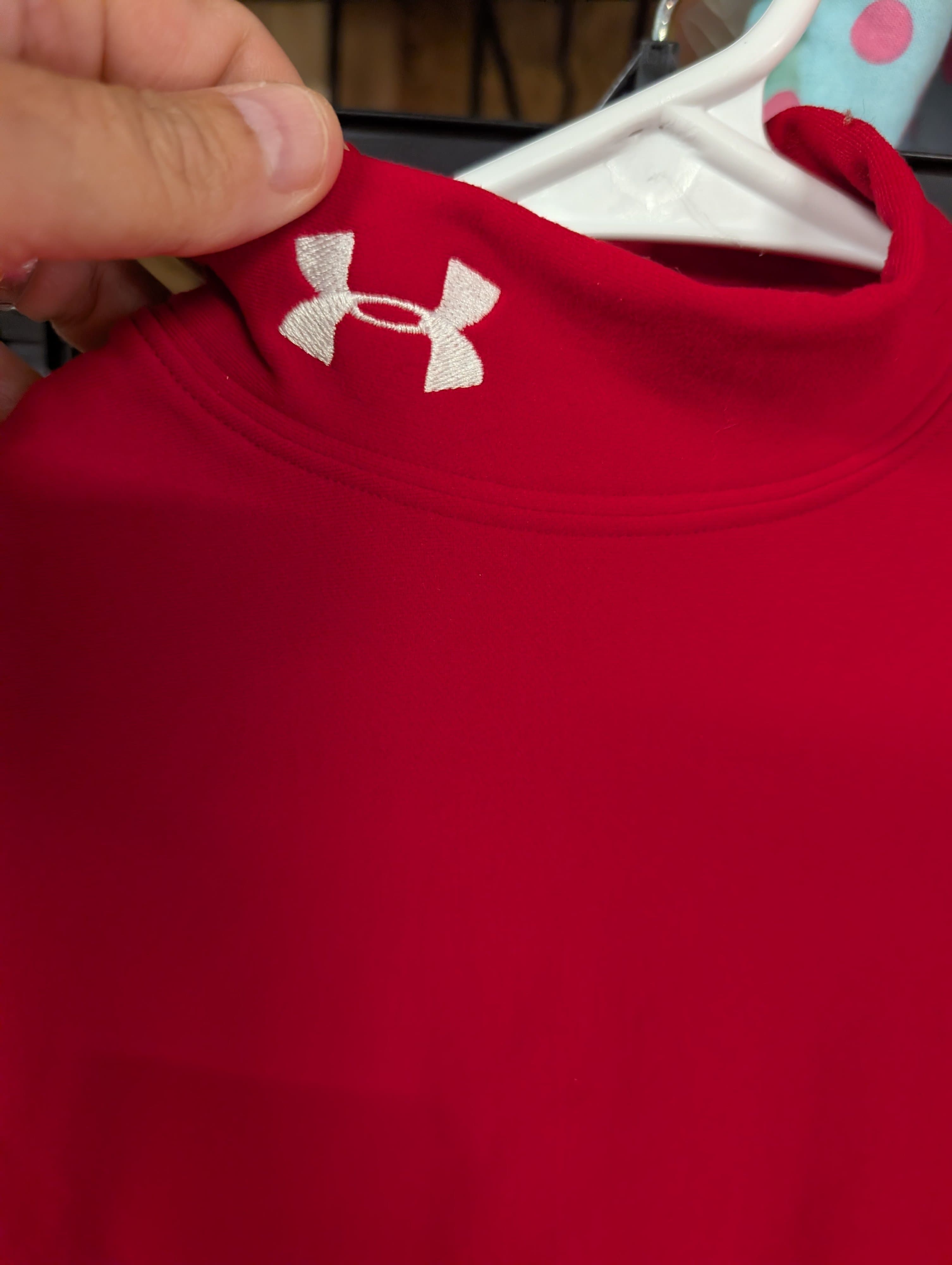 Under Armour Youth Red Long Sleeve Shirt YMD - Thumbnail 3
