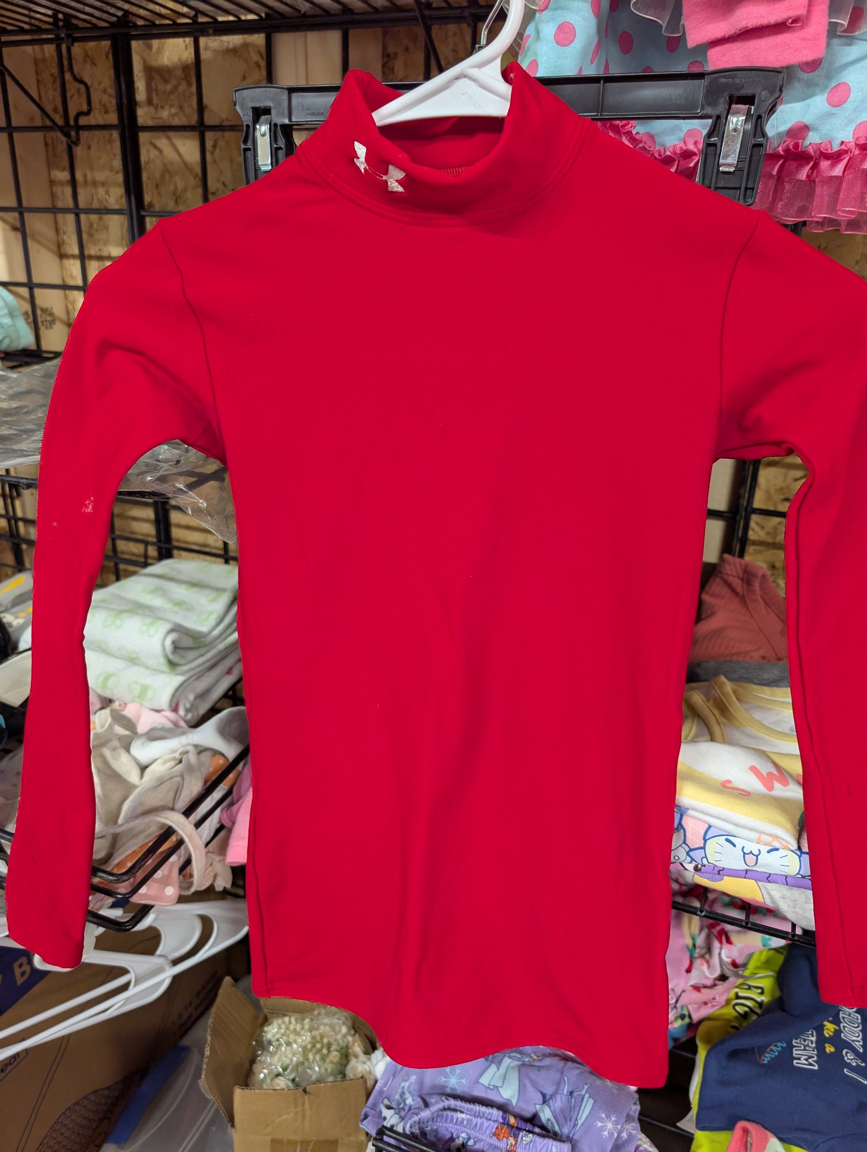 Under Armour Youth Red Long Sleeve Shirt YMD - Thumbnail 4