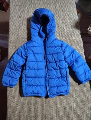 Boy's Hawke & Co Sport Blue Quilted Hooded Packable Jacket Down/Feather - Size 4