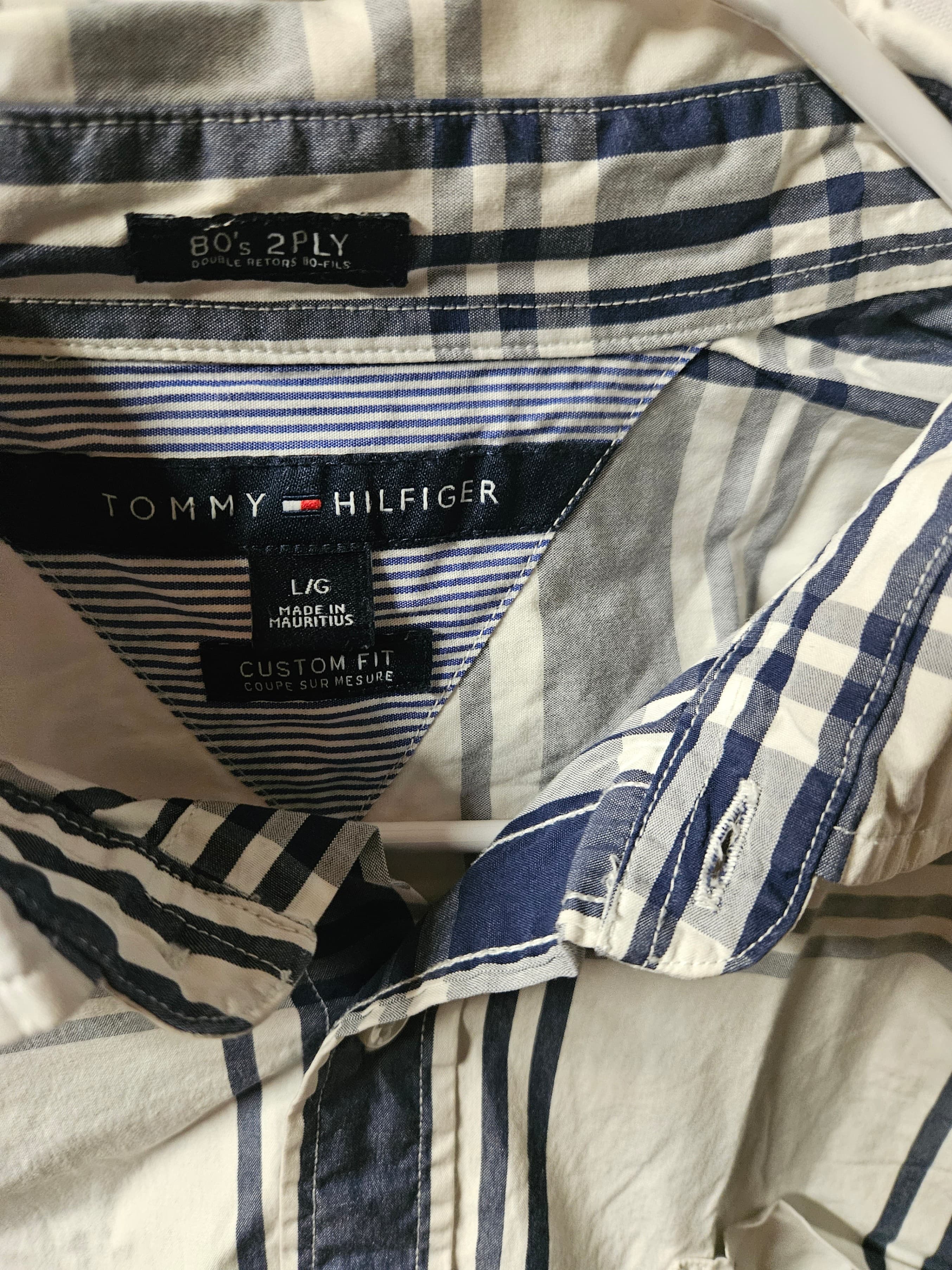 Tommy Hilfiger Men's Plaid Button-Up Shirt L/G Custom Fit - Thumbnail 3