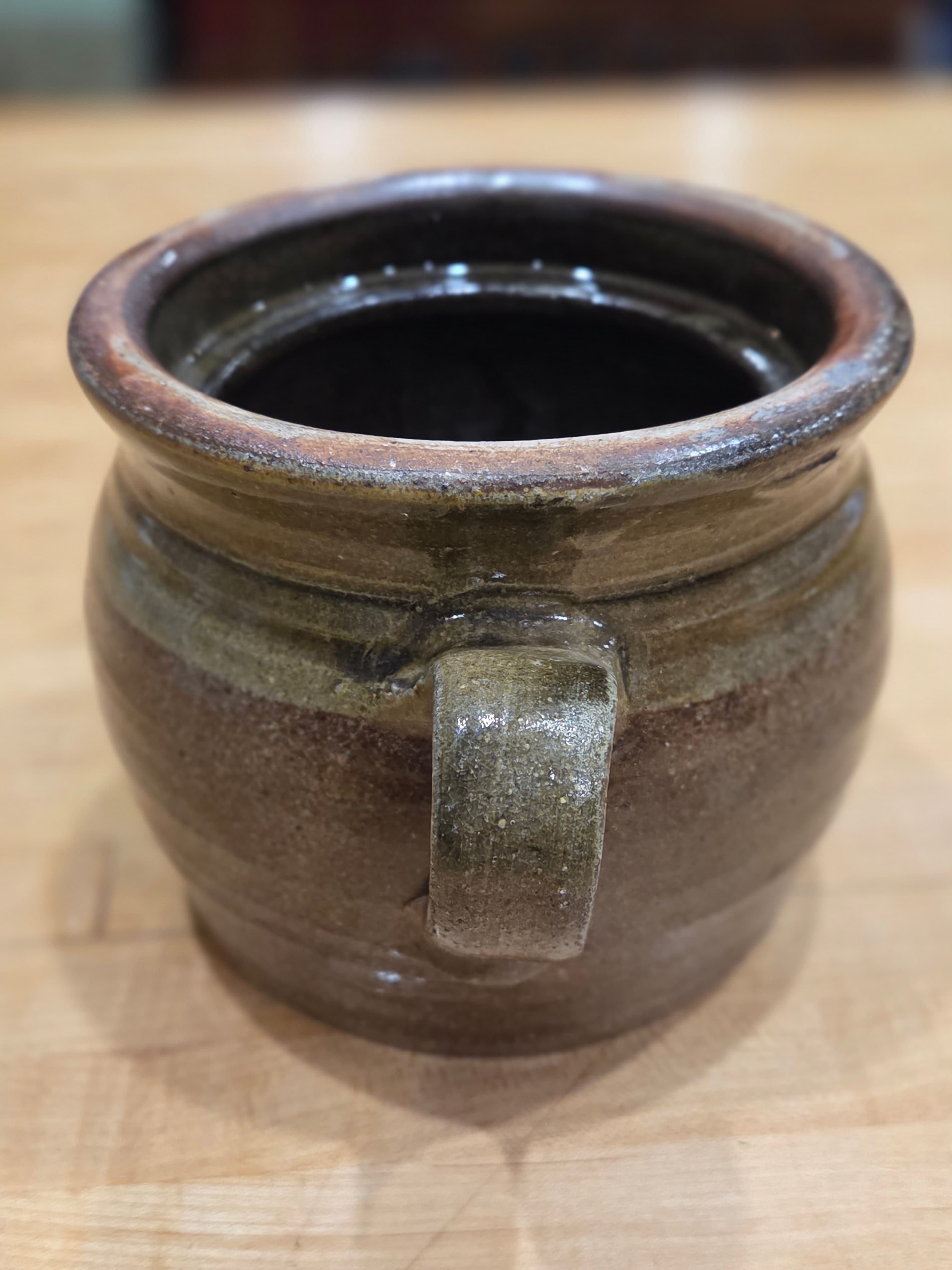 Vintage Western Stoneware Company 1 Quart Brown Glazed Crock Sealer Jar - Thumbnail 3