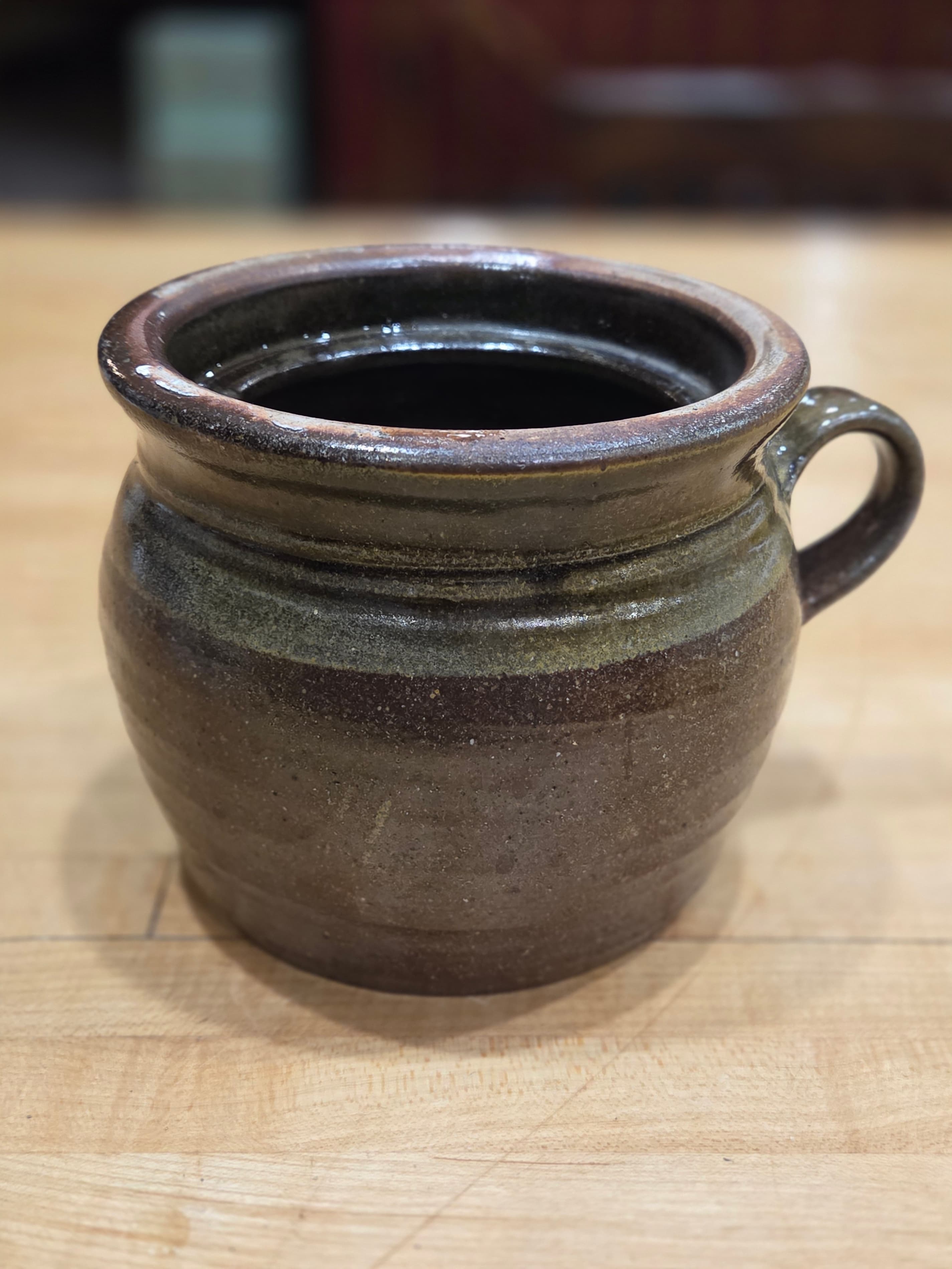 Vintage Western Stoneware Company 1 Quart Brown Glazed Crock Sealer Jar - Thumbnail 2