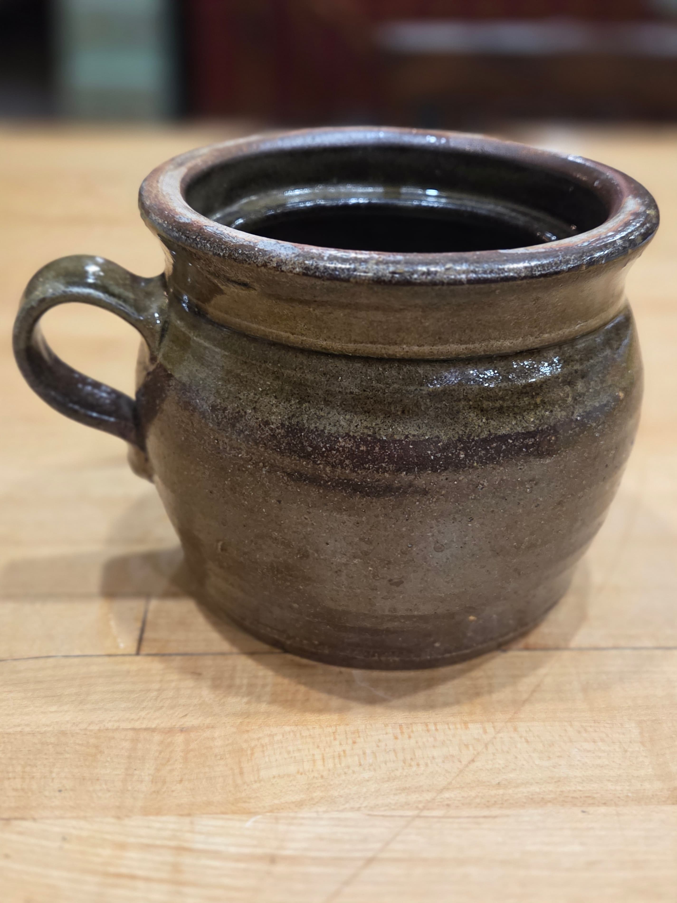 Vintage Western Stoneware Company 1 Quart Brown Glazed Crock Sealer Jar - Thumbnail 4