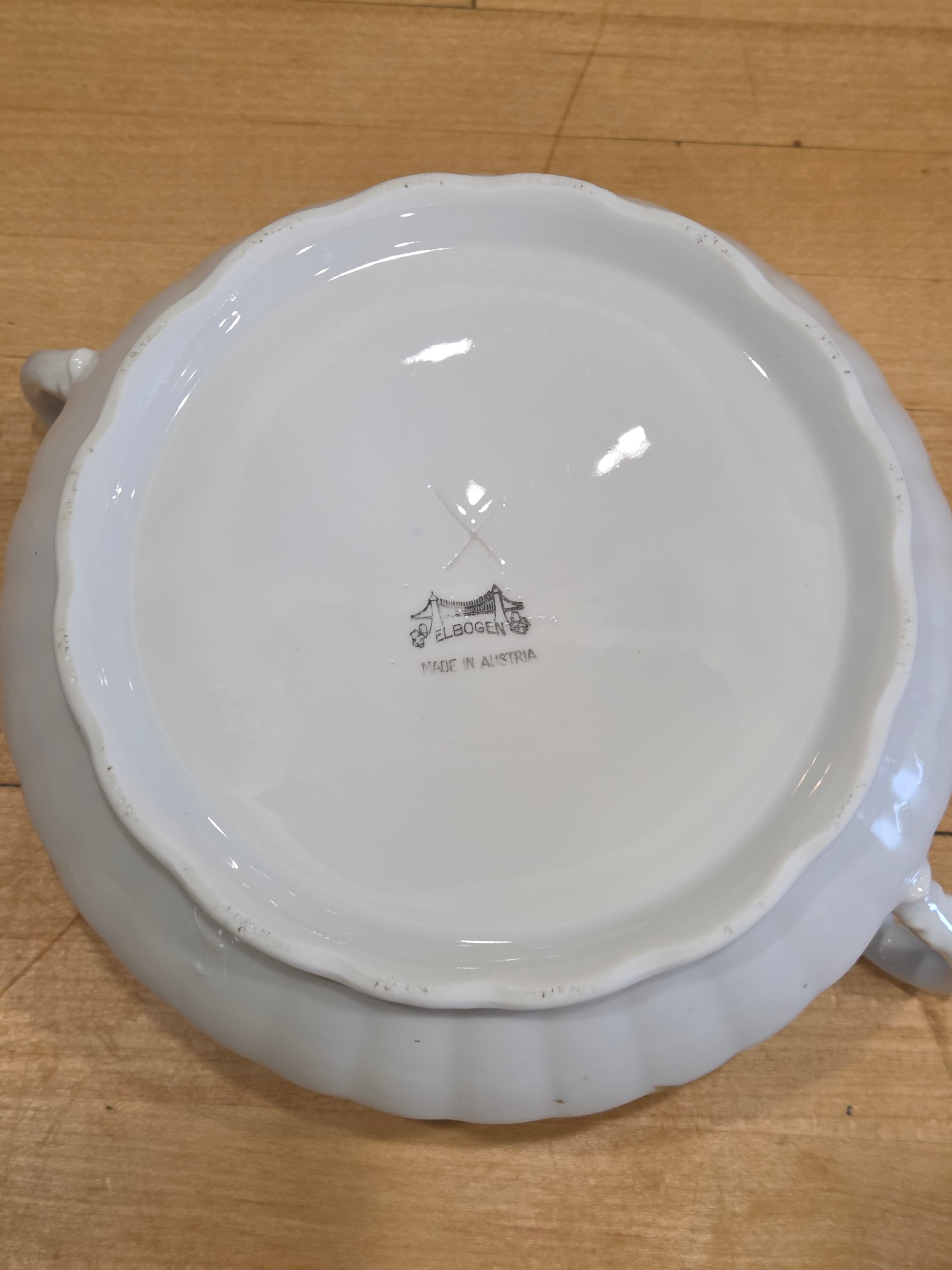 Vintage Elbogen Austria Springer Co Porcelain Floral Covered Sugar Bowl - Thumbnail 11
