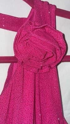 Lovely Grace Women's Pink Sparkle Maxi Dress Size Medium NWT One Strap Form Fit - Thumbnail 6