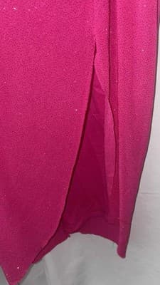 Lovely Grace Women's Pink Sparkle Maxi Dress Size Medium NWT One Strap Form Fit - Thumbnail 7