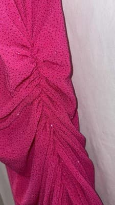 Lovely Grace Women's Pink Sparkle Maxi Dress Size Medium NWT One Strap Form Fit - Thumbnail 9