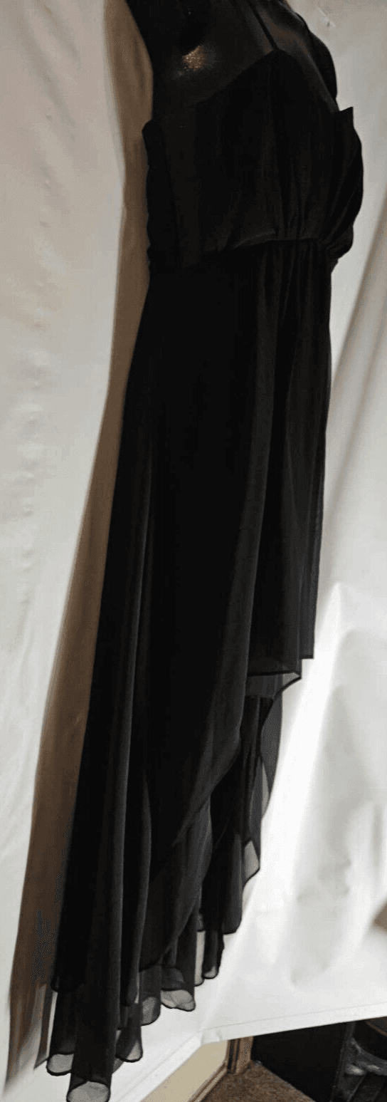 Fiesta Women's Black Formal Dress Medium Strapless Elastic Waste Layers Flare - Thumbnail 10
