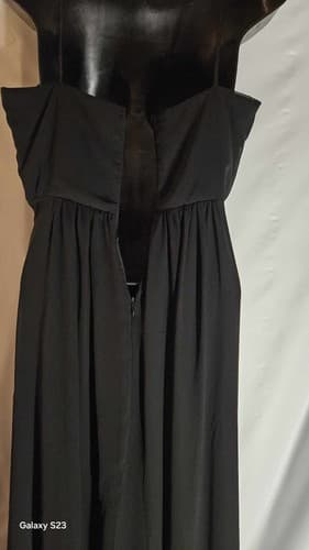 Fiesta Women's Black Formal Dress Medium Strapless Elastic Waste Layers Flare - Thumbnail 13
