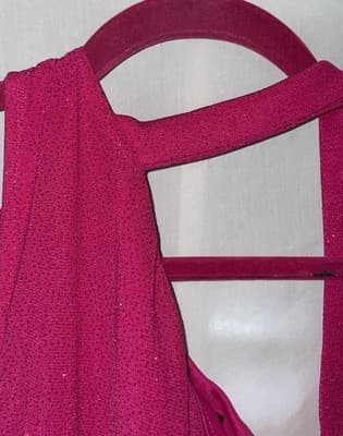 Lovely Grace Women's Pink Sparkle Maxi Dress Size Medium NWT One Strap Form Fit - Thumbnail 2