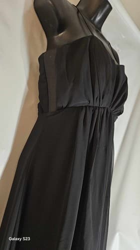 Fiesta Women's Black Formal Dress Medium Strapless Elastic Waste Layers Flare - Thumbnail 8