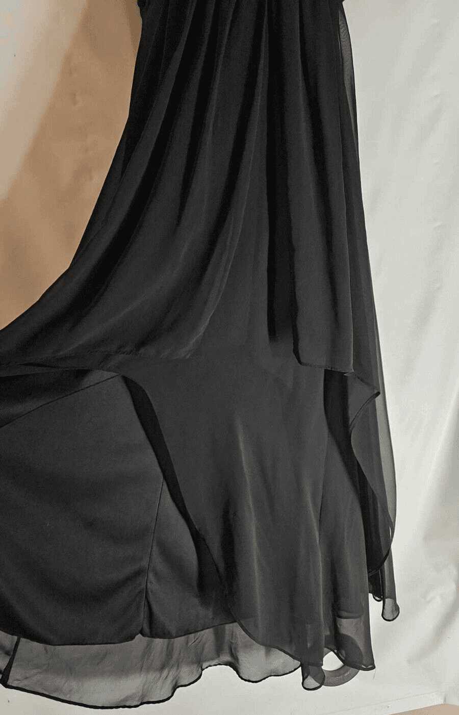 Fiesta Women's Black Formal Dress Medium Strapless Elastic Waste Layers Flare - Thumbnail 5