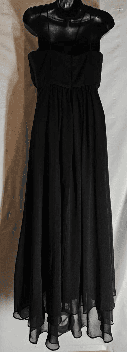 Fiesta Women's Black Formal Dress Medium Strapless Elastic Waste Layers Flare - Thumbnail 7