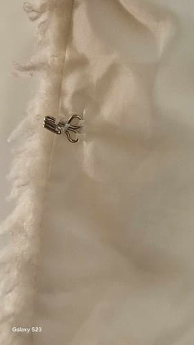 89th & Madison Cardigan Sweater Vest XL Faux Fur Long Beige Knit Vest - Thumbnail 4