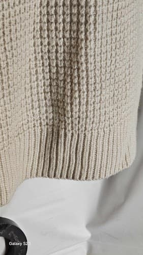 89th & Madison Cardigan Sweater Vest XL Faux Fur Long Beige Knit Vest - Thumbnail 7