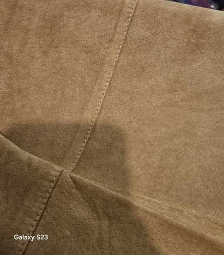 New Frontier Pants Womens 14 Tan Suede Raw Hem Western Straight Leg Slacks - Thumbnail 10