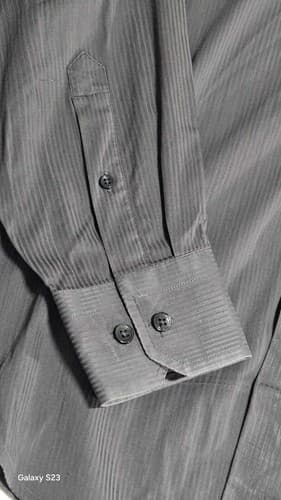 Express 1MX Shirt Mens Small Button Up Long Sleeve Business Casual Dark Gray - Thumbnail 7