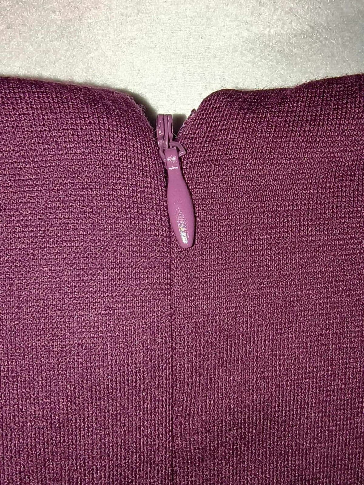 Pamela McCoy Collection Dress Women's 1X black Purple Mid Length Long Sleeve - Thumbnail 4