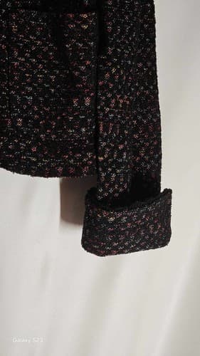 BRENDA FRENCH FOR FRENCH RAGS Button Up Blazer Black Women's - Thumbnail 8