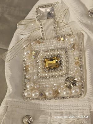 SALT White Bedazzled Vest Women's Small 100% Cotton Pockets Jacket Retro - Thumbnail 10