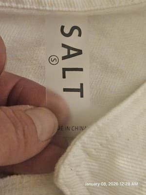 SALT White Bedazzled Vest Women's Small 100% Cotton Pockets Jacket Retro - Thumbnail 9