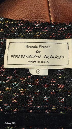 BRENDA FRENCH FOR FRENCH RAGS Button Up Blazer Black Women's - Thumbnail 12