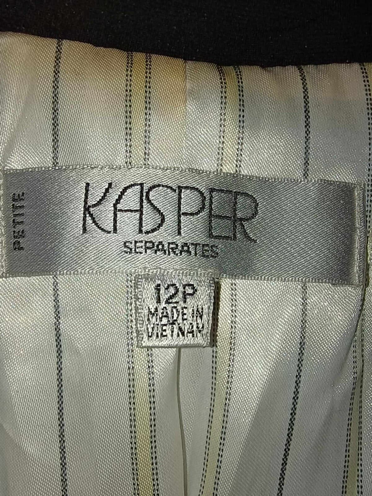 Kasper Separates Womens Black Blazer Size 12 Petite - Thumbnail 10