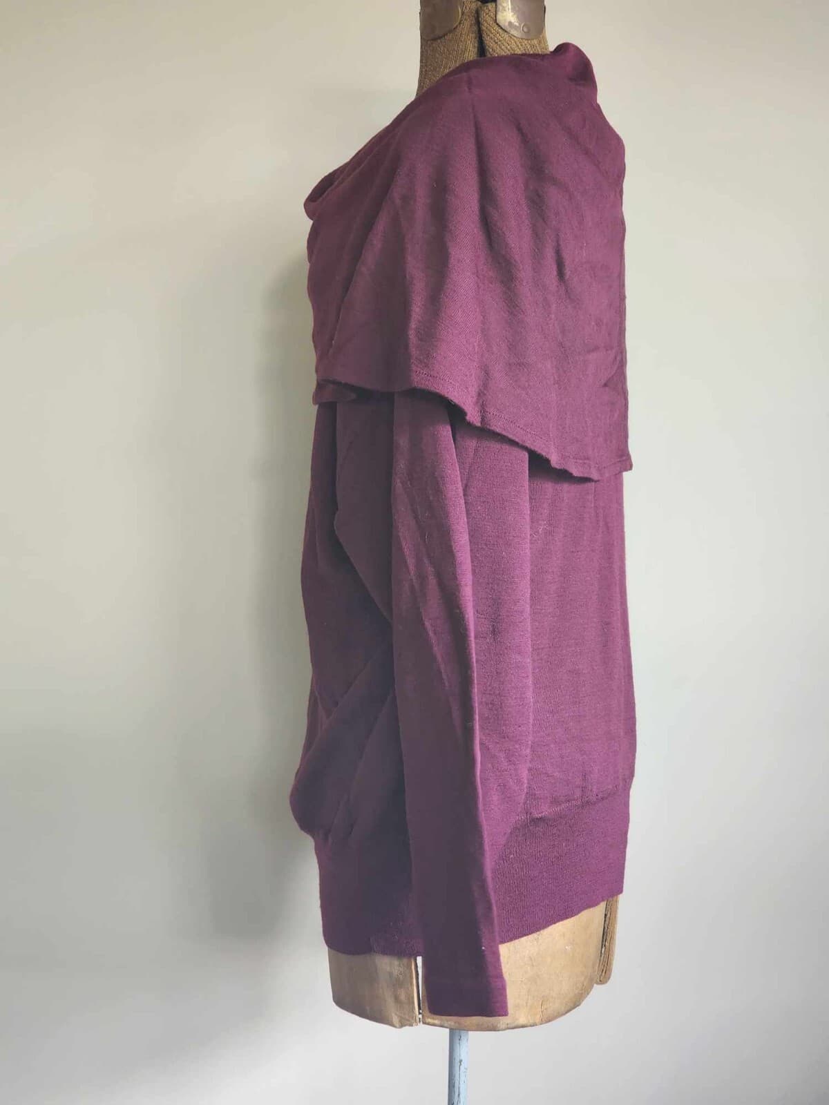 Semplice Women's Cowl Neck Purple Sweater Size XL Soft and Stretchy Long Sleeve - Thumbnail 4