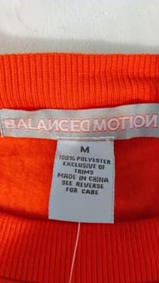 Vintage New Yor City Balanced Motion Athletics Crewneck Large Orange Shirt top - Thumbnail 4